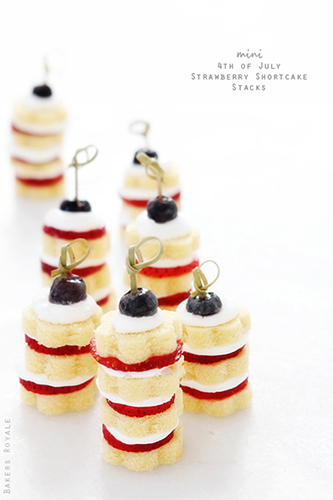 Red, White and Blue Baby Shortcake Stacks